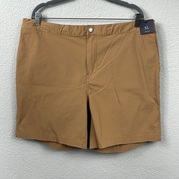 NWT Treasure & Bond Elastic Waist Shorts Olive Tree Dark Tan Comfy Chino Sz XL - Picture 4 of 13